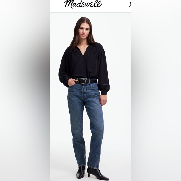 jeans MADEWELL The '90s Straight Crop Jean in Concho Wash size 26 (like new) - Picture 1 of 16